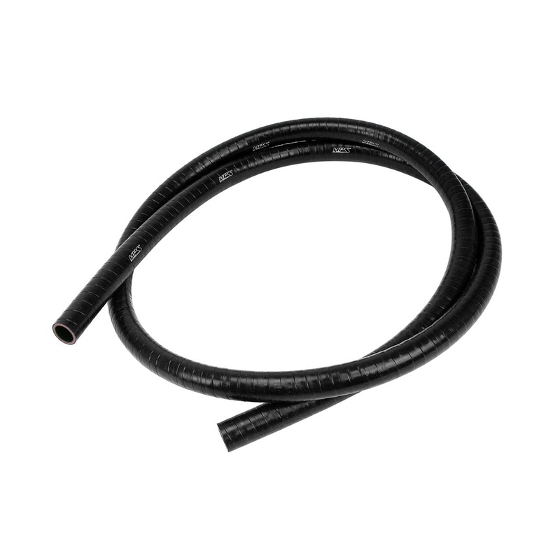 HPS 1/4" High Temperature Reinforced Silicone Hose | Universal (FKM-025-BLK)