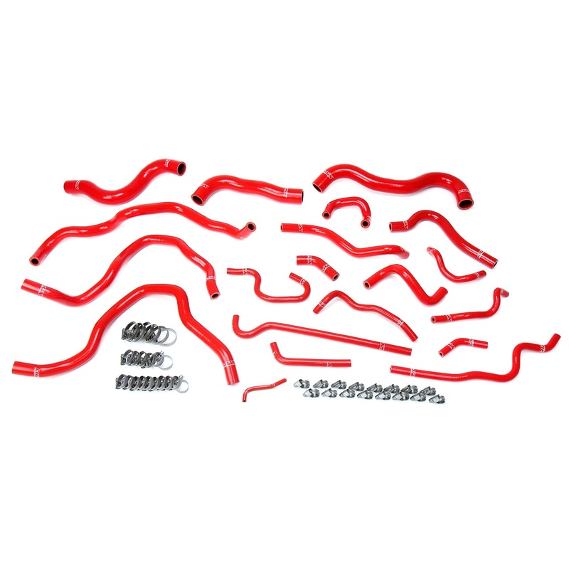 HPS Red Reinforced Silicone Radiator Heater Coolant Hose | 2016 - 2018 Honda Civic (57-1607-RED)