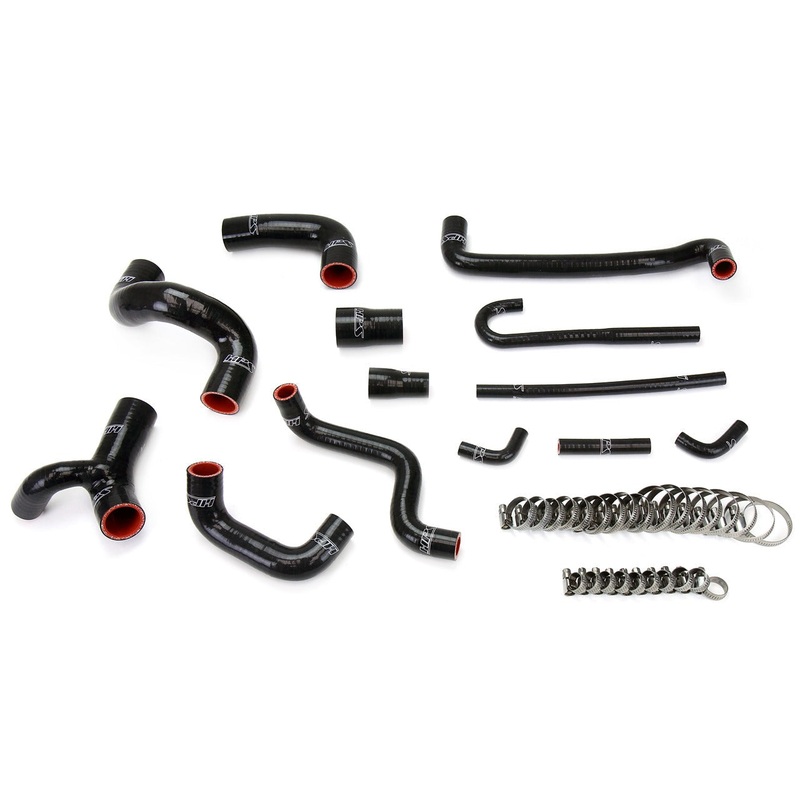 HPS Reinforced Silicone Radiator, Heater and Water Hose Kit | 1988 - 1991 BMW  M3 (57-1209-BLK)