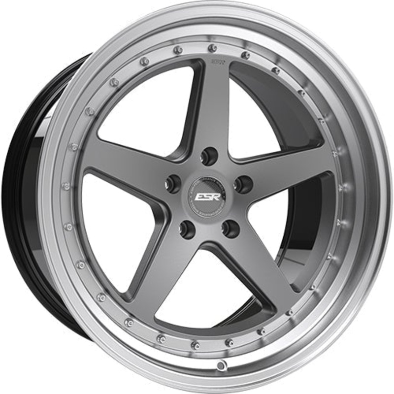 ESR Graphite Machined CS5 18x9.5 5x100 35mm Wheel (89550035 CS5MGR-ML) - Return