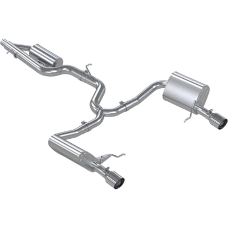 MBRP Stainless Steel 3" Cat-Back - 2.5" Dual Split Exit | 2017-2019 VW Golf Sportwagen / Alltrack (S4618)