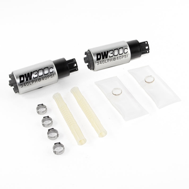 DeatschWerks 340lph DW300C Compact Fuel Pump w/ Install Kit 03-04 Ford Mustang Cobra - 2 Pumps | 2003-2004 Ford Mustang SVT Cobra (9-307-1033)