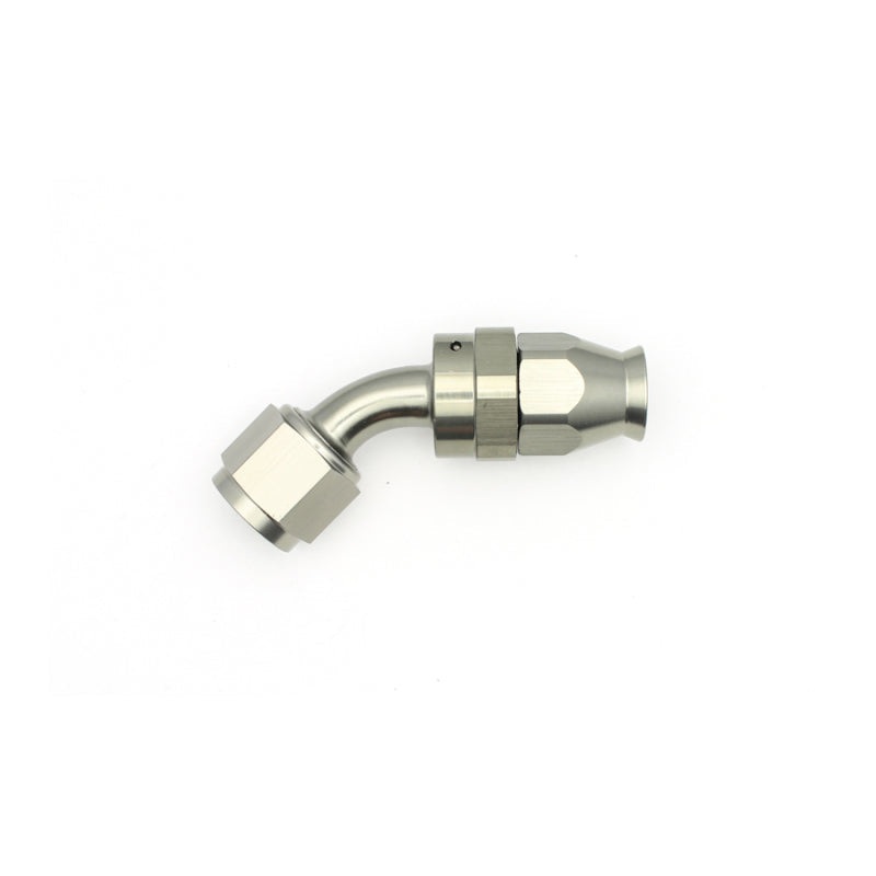 DeatschWerks 8AN Female Swivel 45-Degree Hose End PTFE Incl. 1 Olive Insert (6-02-0855)