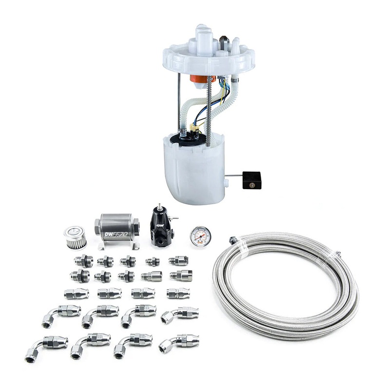DeatschWerks DW400 Pump Module & Return Kit w/PTFE Fuel Lines | 2013-2015 Acura ILX / 2006-2015 Honda Civic Si (9-401-608-7042)