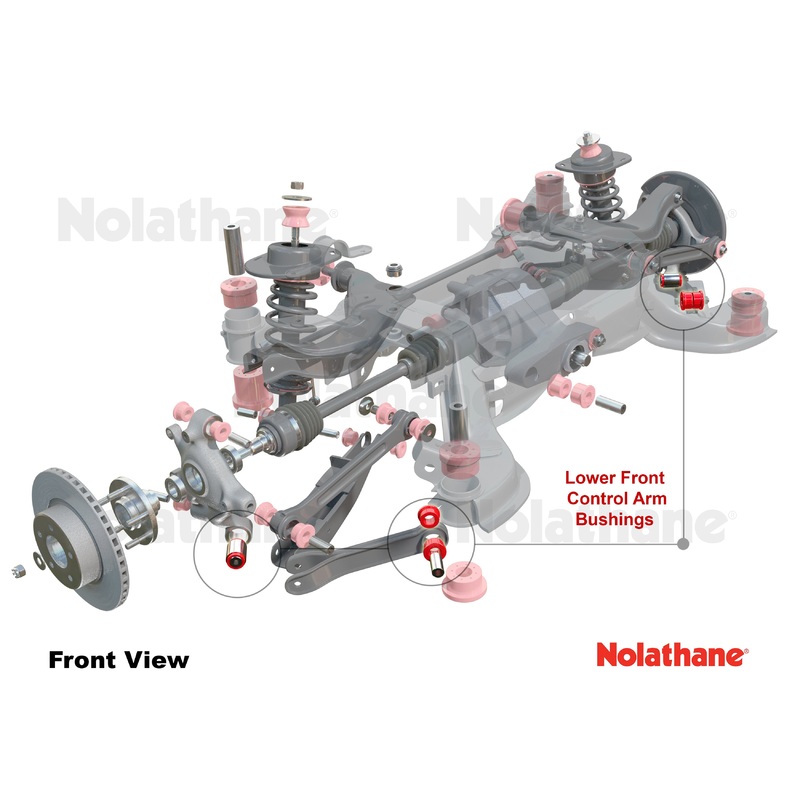 Nolathane Rear Control Arm - Lower Rear Inner And Outer Bushing Kit | 2006-2013 BMW 3-Series and 2008-2013 BMW 1-Series (REV044.0016)