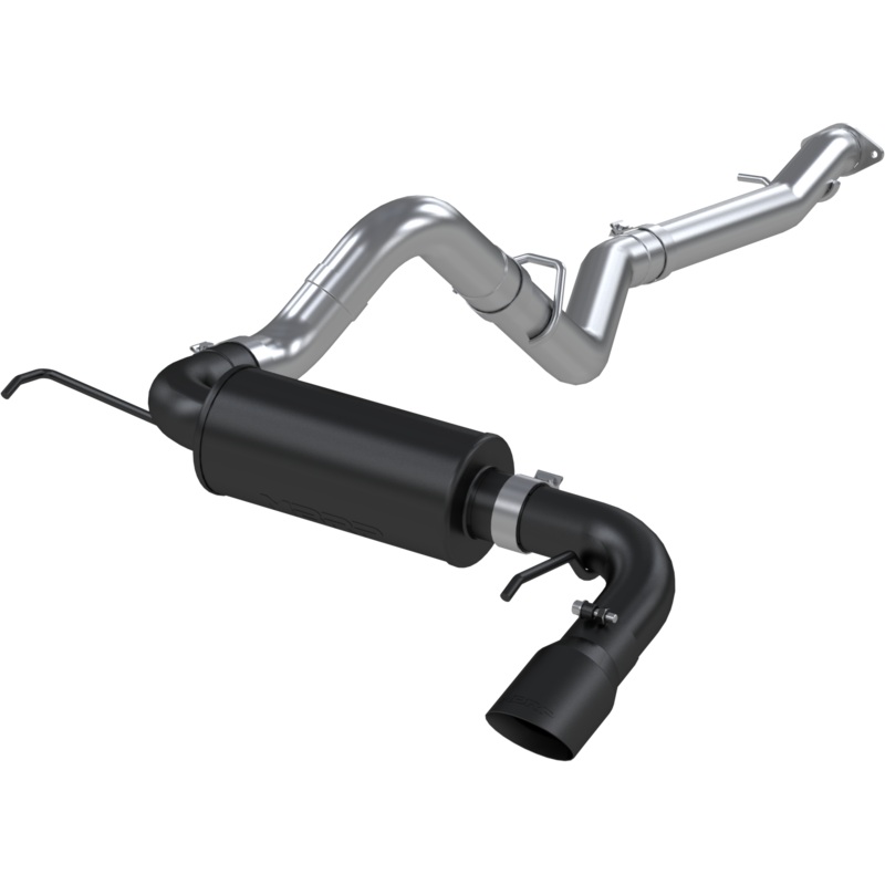 MBRP 3-Inch Armor BLK Street Profile Single Rear Exit Cat-Back Exhaust with Black Tip | 2021 - 2022 Ford Bronco   (S5235BLK)