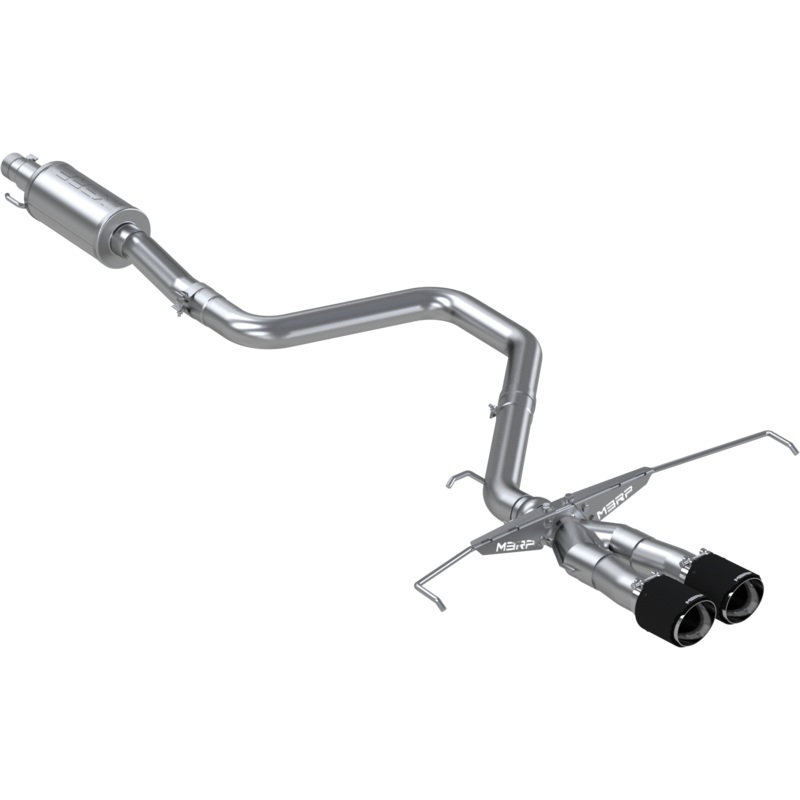 MBRP 3-Inch Armor Pro Race Profile Dual Rear Exit Cat-Back Exhaust with Carbon Fiber Tips | 2019 - 2021 Hyundai Veloster Turbo (S47053CF)