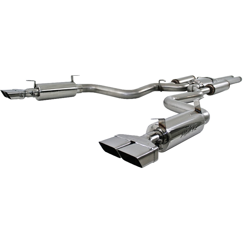 MBRP 3-Inch Armor Pro Street Profile Quad Exit Cat-Back Exhaust w/Stainless Steel Tips | 2008 - 2014 Dodge Challenger SRT-8 (S7110304)