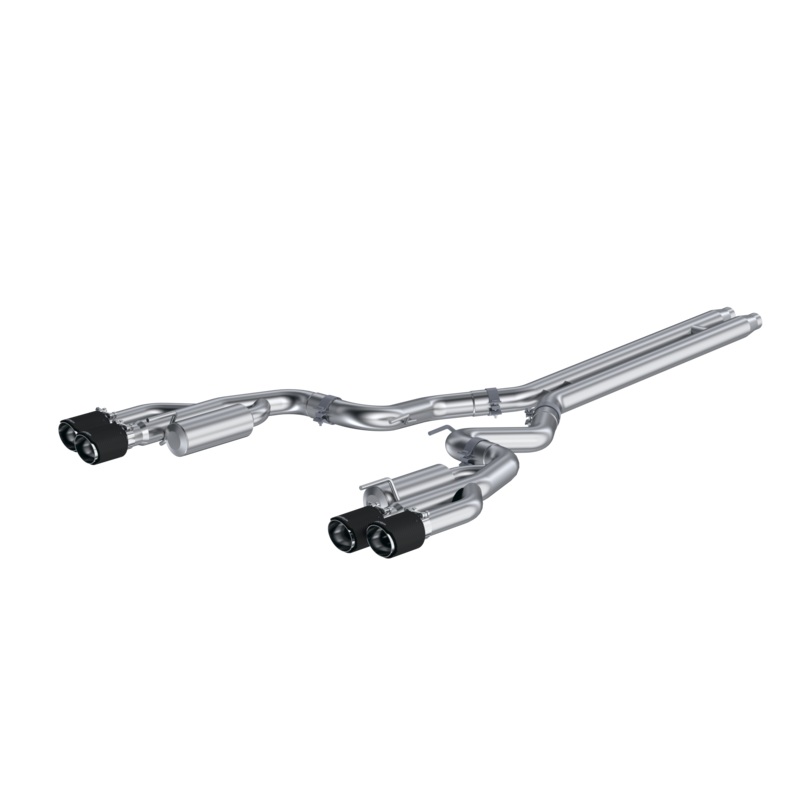 MBRP 3-Inch Race Dual Exit Cat-Back Exhaust w/Carbon Fiber Tips | 2018 - 2023 Ford Mustang GT (S72073CF)