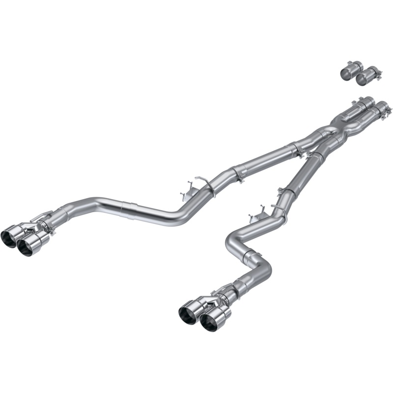 MBRP 3-Inch Race Profile Quad Exit Cat-Back Exhaust w/ Stainless Steel Tips | 2015 - 2023 Dodge Challenger HEMI (S7114AL)