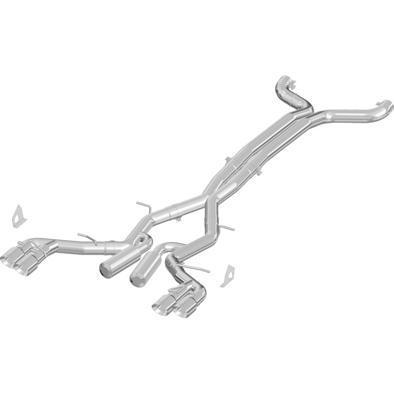 MBRP 3-Inch Race Profile Quad Exit Cat-Back Exhaust w/ Stainless Steel Tips | 2016 - 2024 Chevrolet Camaro ZL1 / SS / LT1 (S7033409)