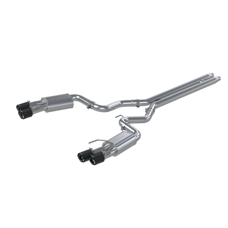 MBRP 3-Inch Street Dual Exit Cat-Back Exhaust w/ Carbon Fiber Tips | 2018 - 2023 Ford Mustang GT (S72053CF)