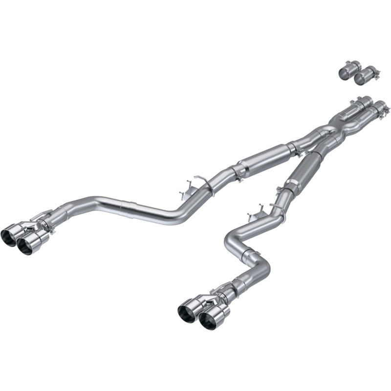 MBRP 3-Inch Street Profile Quad Exit Cat-Back Exhaust w/ Stainless Steel Tips | 2015 - 2023 Dodge Challenger HEMI (S7113AL)