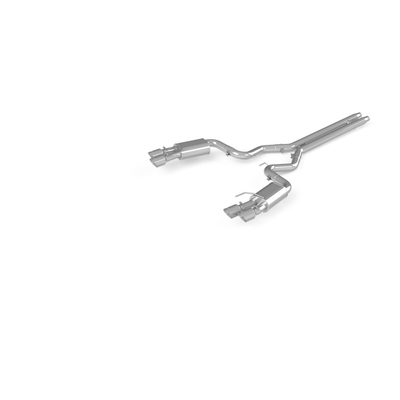 MBRP 3-Inch Street Quad Exit Cat-Back Exhaust w/ Stainless Steel Tips | 2018 - 2021 Ford Mustang GT(S7205304)