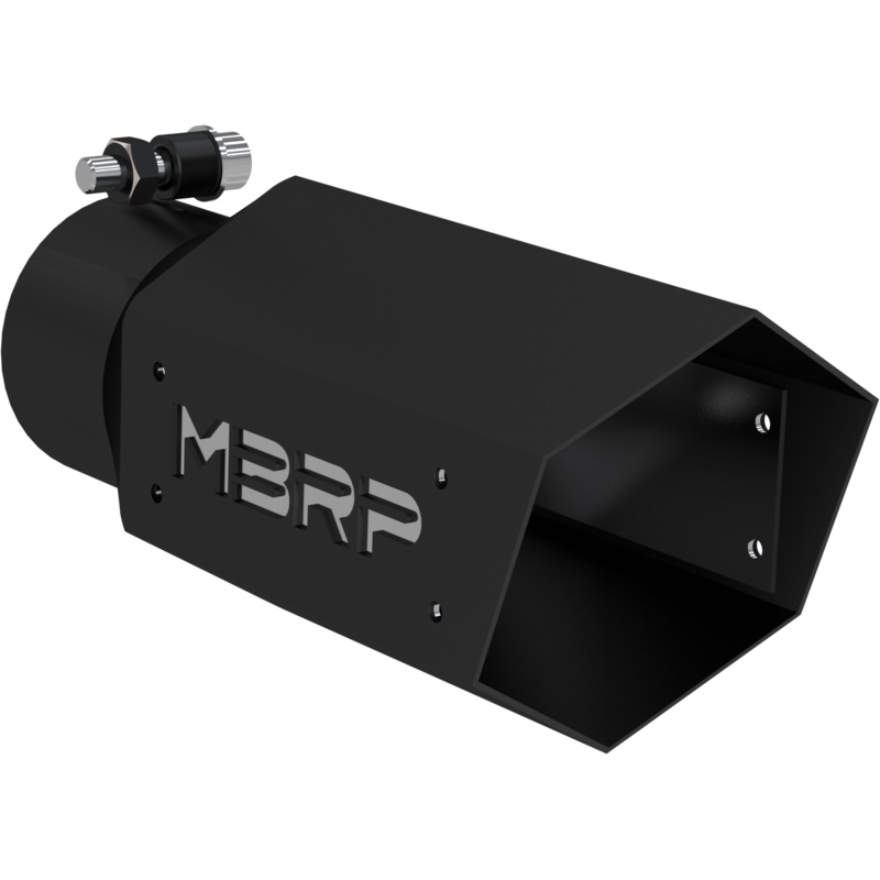 MBRP Single Wall Hex Angle Cut 4-Inch Outlet | Universal (T5169BLK)