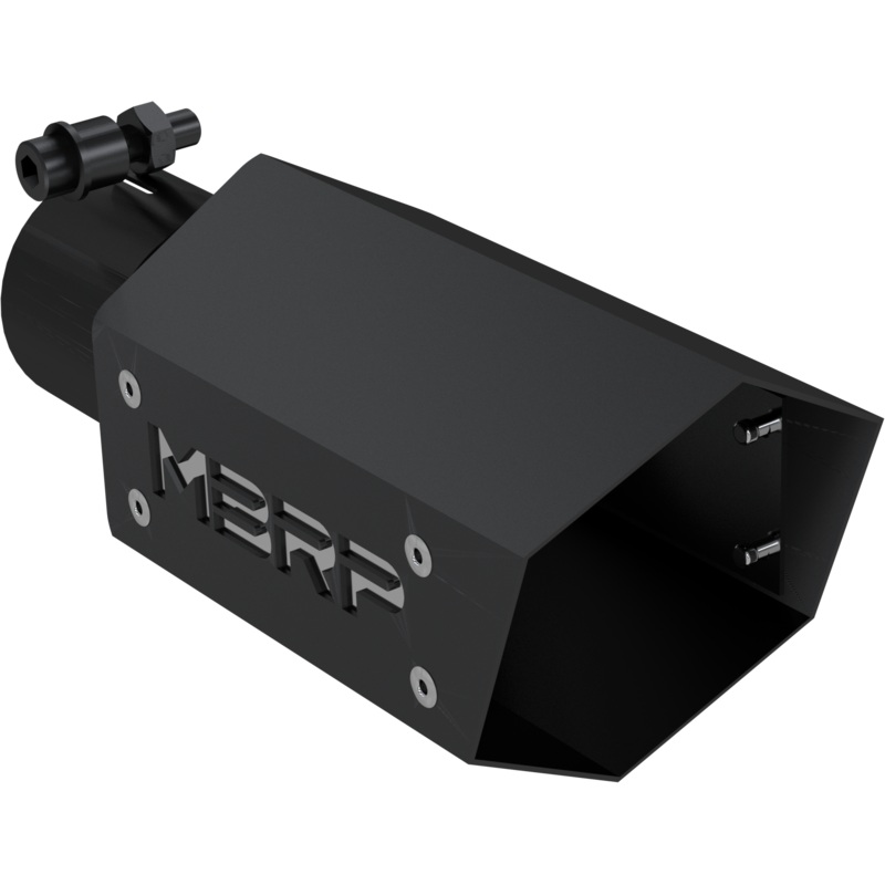 MBRP Single Wall Hex Angle Cut 4-Inch Outlet | Universal (T5173BLK)