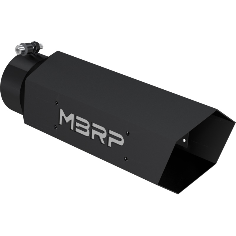 MBRP Single Wall Hex Angle Cut 5-Inch Outlet | Universal (T5164BLK)
