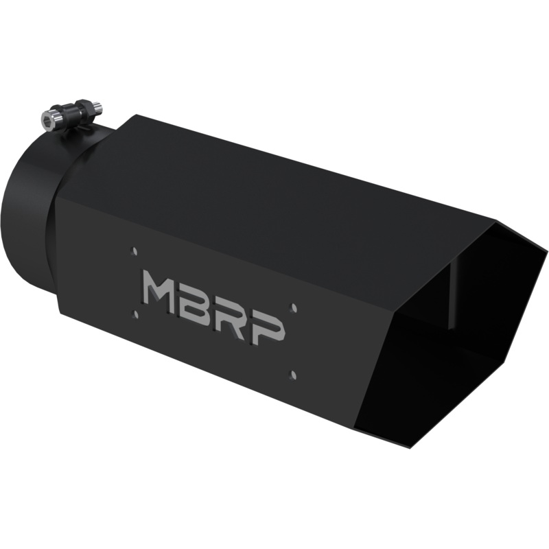 MBRP Single Wall Hex Angle Cut 6-Inch Outlet | Universal (T5166BLK)