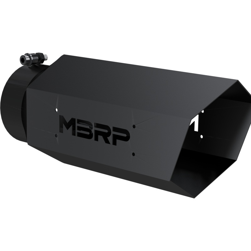 MBRP Single Wall Hex Angle Cut 6-Inch Outlet | Universal (T5167BLK)