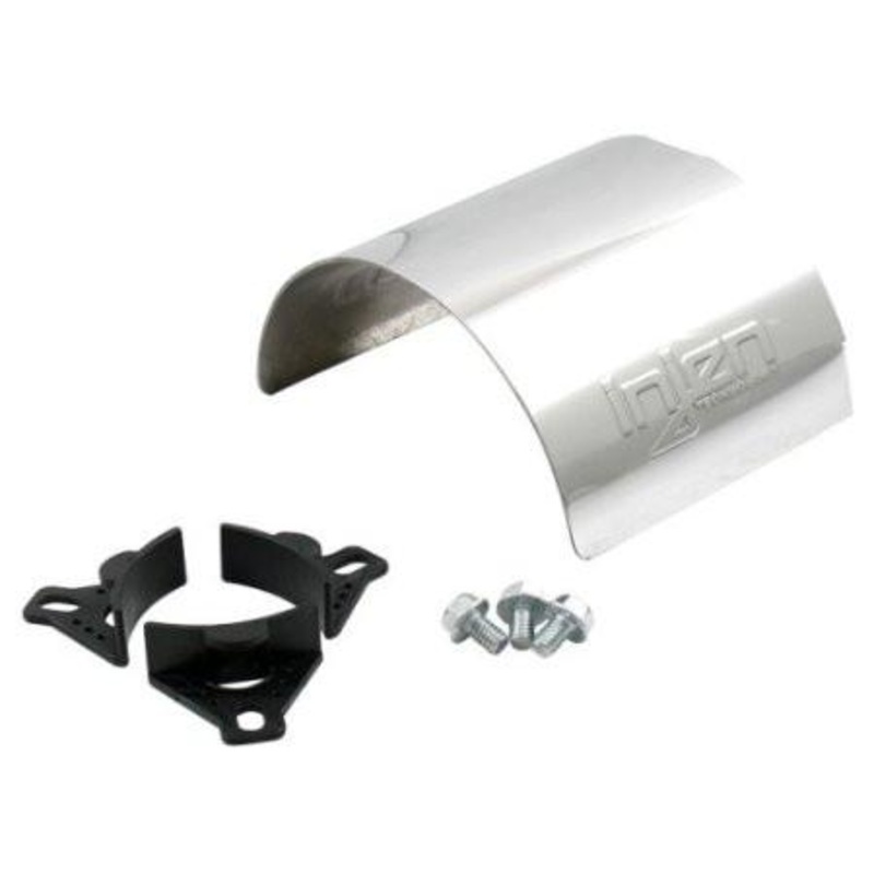 Universal Aluminum Air Filter Heat Shield Fits 3.50 Polished by Injen (HS3500P)