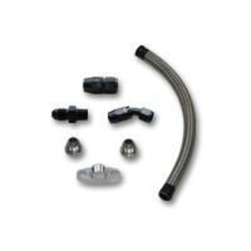 Universal Oil Drain Kit for GT Series Turbos (12" long line) by Vibrant Performance