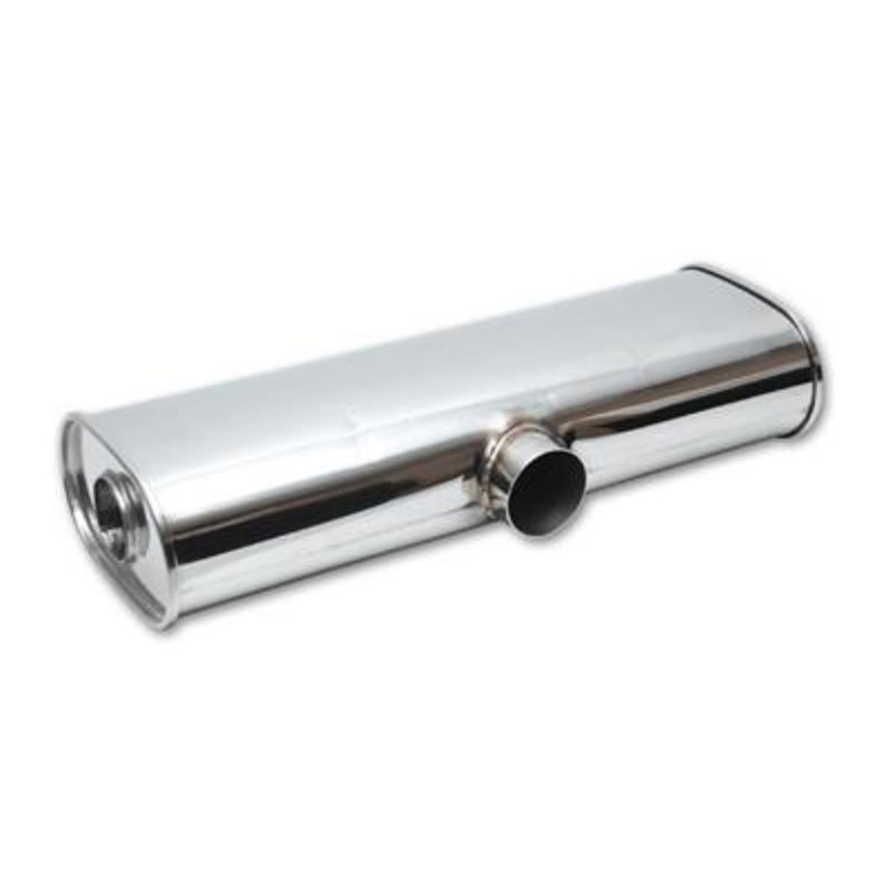 STREETPOWER Muffler, 2.5" side inlet x dual 2.25" outlets by Vibrant Performance