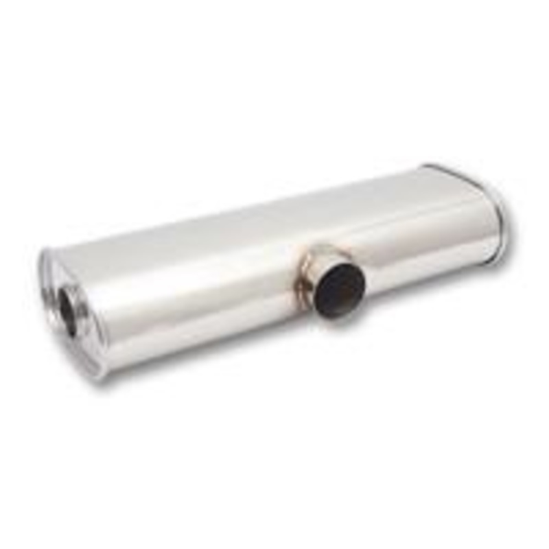 STREETPOWER Muffler, 3.5" Side Inlet x 3" Outlets by Vibrant Performance