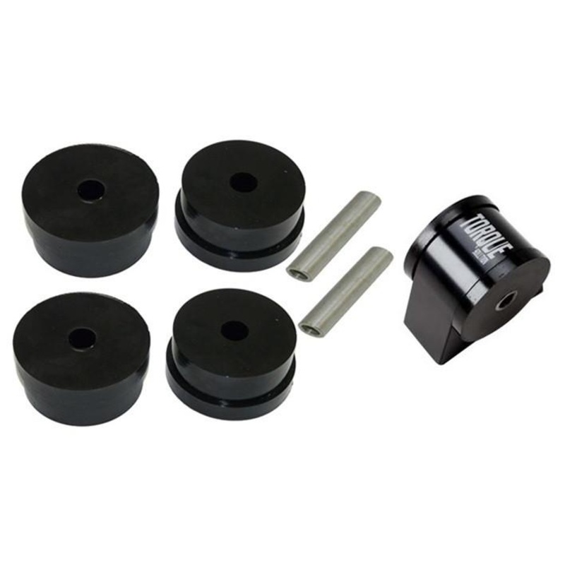 Torque Solution Side Mount Inserts & Billet Front Engine Mount Combo | 08-17 Mitsubishi Lancer & Evo X / 08-09 Dodge Caliber SRT-4 (TS-EX-004)