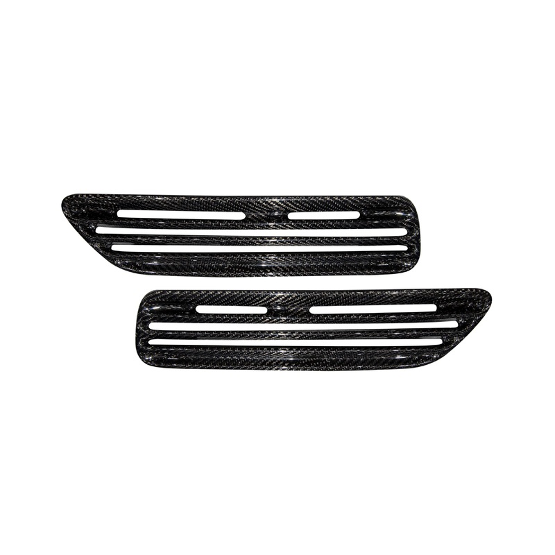 Rexpeed OEM Style Carbon Twin Bonnet Vents | 2008 - 2015 Mitsubishi Evo X (R142)