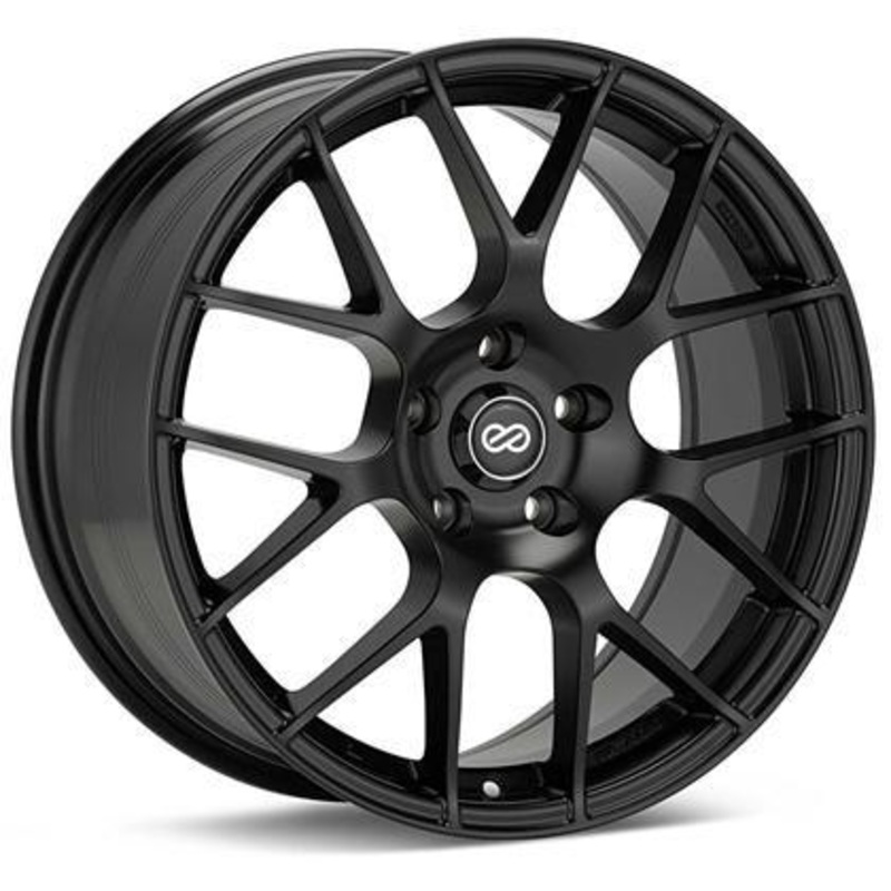 Raijin 19x9.5 35mm Inset 5x120 Bolt Pattern 72.6 Hub Bore Black Wheel by Enkei
