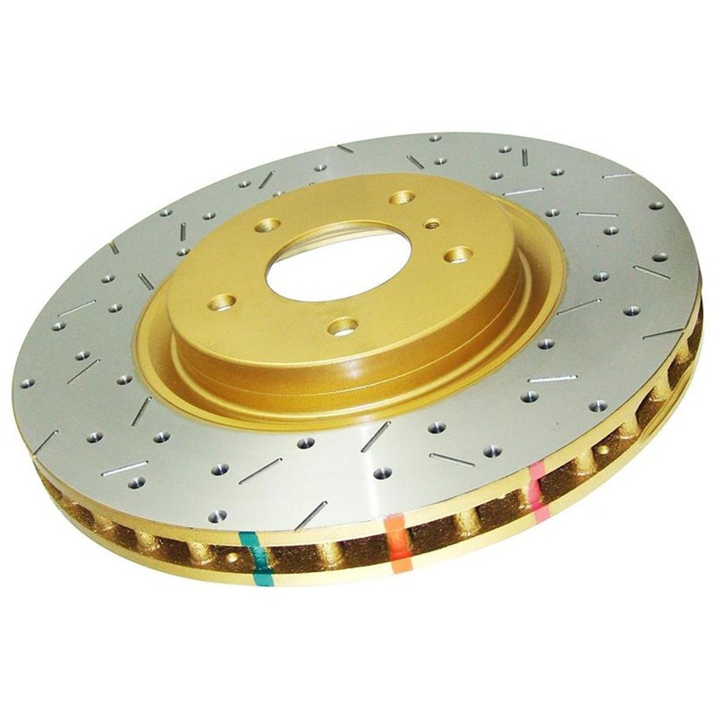 Rear Double Drilled Street Series Brake Rotor for 08-10 Subaru STi | (DBA 2656X-10)