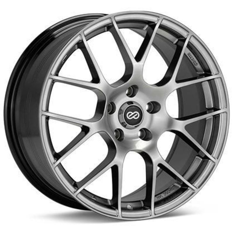 Raijin 18x8 45mm Inset 5x112 Bolt Pattern 72.6 Bore Diamter Titanium Gray Wheel by Enkei