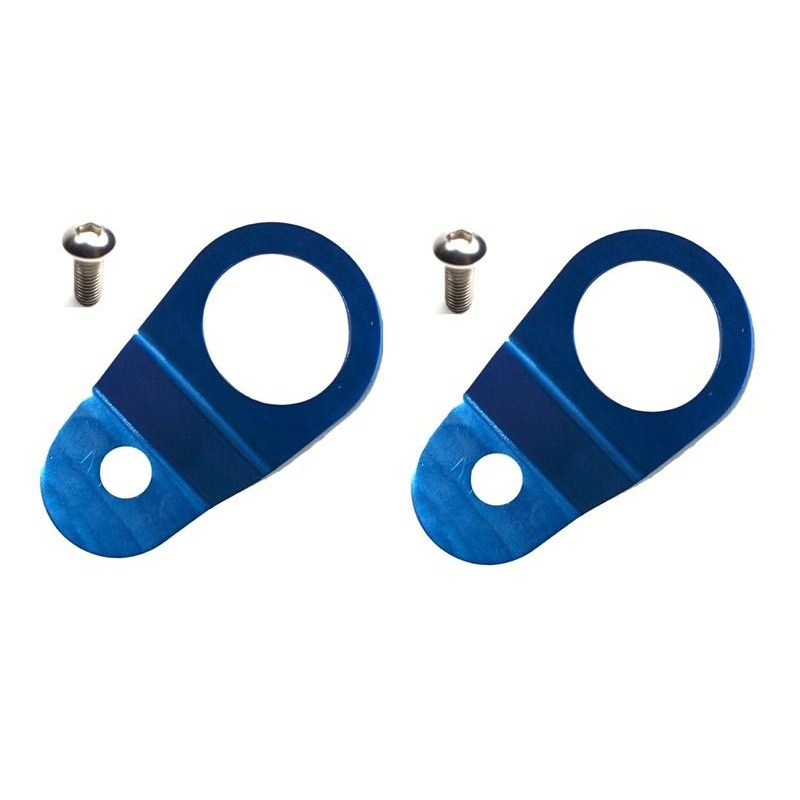 Torque Solution Blue Radiator Mount Combo w/ Inserts | 2001-2006 Mitsubishi Evolution 7/8/9 (TS-EV-014ic)
