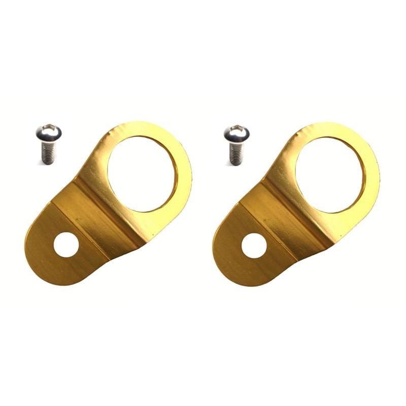 Torque Solution Gold Radiator Mount Combo w/ Inserts | 2001-2006 Mitsubishi Evolution 7/8/9 (TS-EV-012ic)