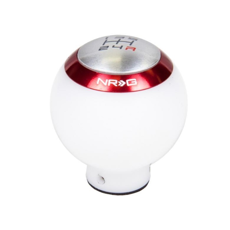 NRG White Shift Knob - 4 interchangeable rings