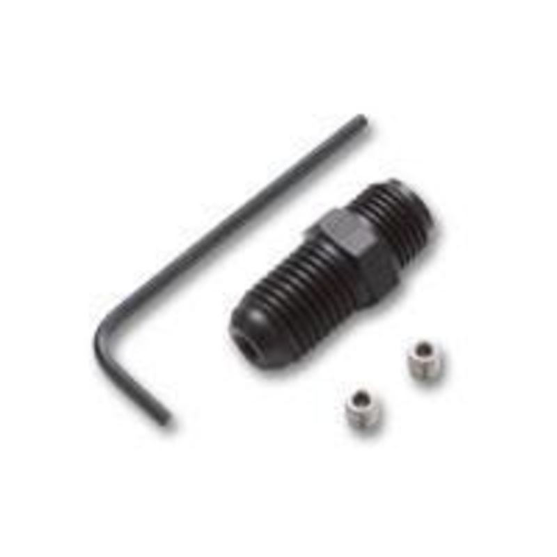 Oil Restrictor Fitting, -3AN x 1/8" NPT, with 2 S.S. Jets by Vibrant Performance