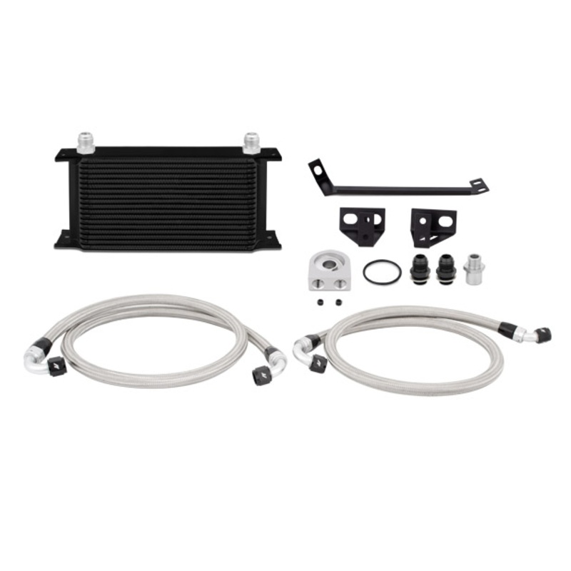 Mishimoto Non-Thermostatic Oil Cooler Kit - Black | 2015+ Ford Mustang Ecoboost (MMOC-MUS4-15BK)