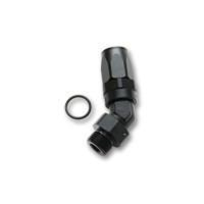 Male -6AN 45 Degree Hose End Fitting; Thread: 3/4-16 Thread (8) by Vibrant Performance