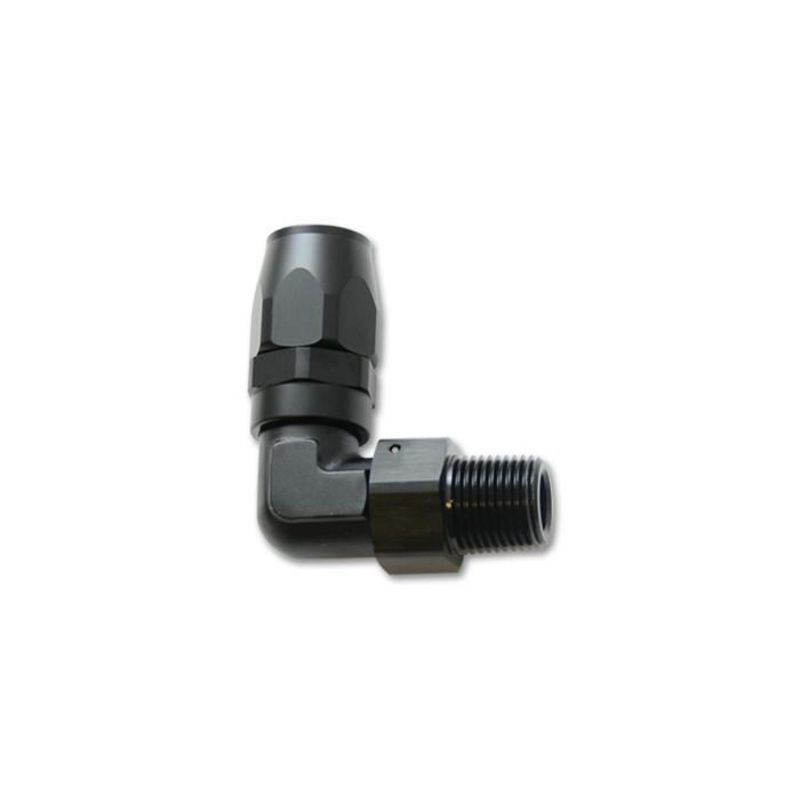 Male NPT 90 Degree Hose End Fitting; Hose Size: -6AN; Pipe Thread: 1/8 NPT by Vibrant Performance