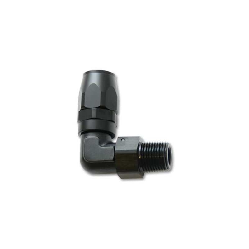 Male NPT 90 Degree Hose End Fitting; Hose Size: -6AN; Pipe Thread: 3/8 NPT by Vibrant Performance