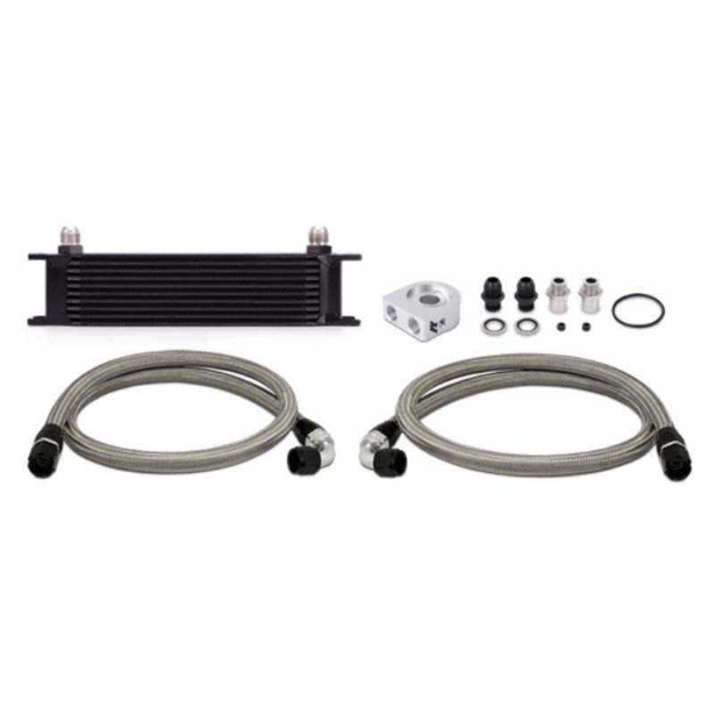 Mishimoto 10 Row Black Oil Cooler Kit  | Universal (MMOC-UBK)