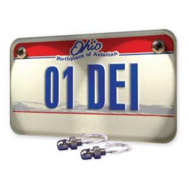 Lite'N Boltz Polished License Plate Kit Dome Head (4-pc.) by DEI