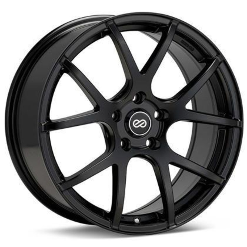 M52 16x7 38mm Inset 5x100 Bolt Pattern 72.6mm Bore Dia Matte Black Wheel by Enkei