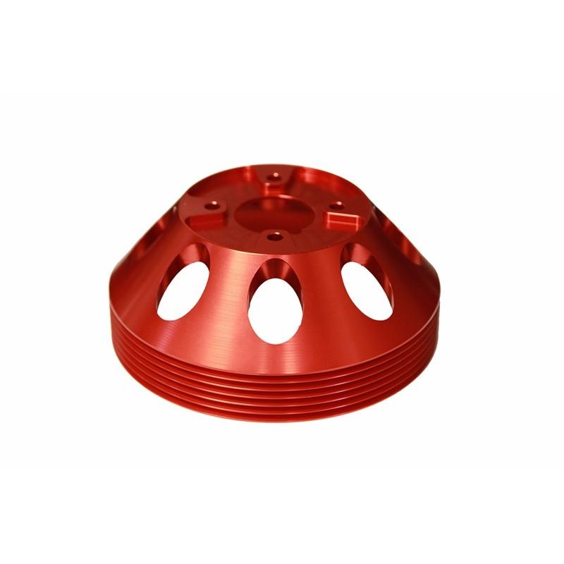 Torque Solution Lightweight Red Water Pump Pulley | 2010-2013 Hyundai Genesis Coupe 3.8 (TS-GEN-003R)