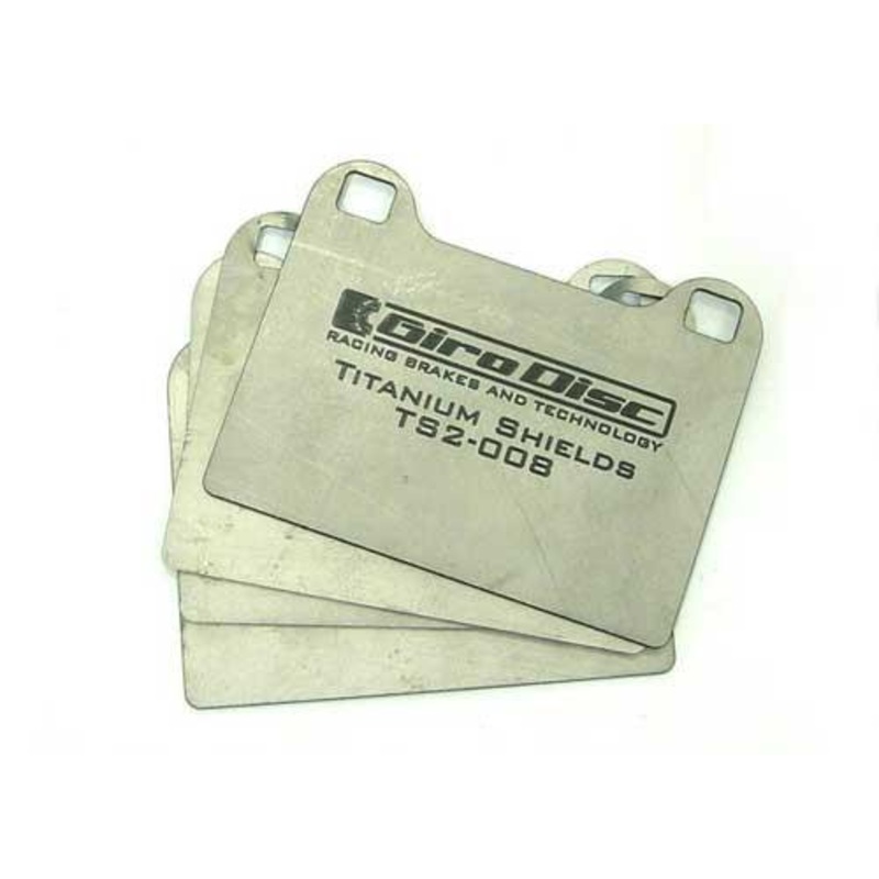 Girodisc Rear Titanium Pad Shields | 2003-2006 Mitsubishi Evo (TS-0961-4)