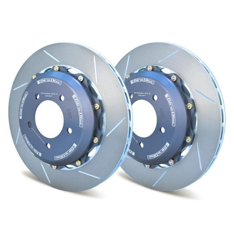 Girodisc Slotted 2pc Rear Brake Rotor Set | 2008-2015 Mitsubishi Evo X (A2-047)